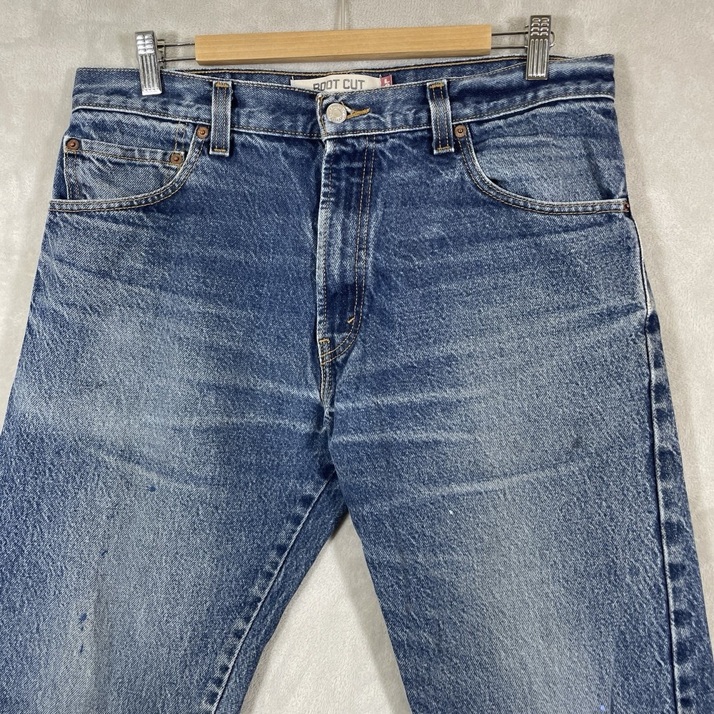 Vtg Levis 517 Jeans Mens 34x30 Whisker Fade Bootcut Distressed Honeycomb Y2K - Picture 10 of 16